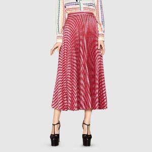 Gucci accordian pleated sparkle skirt